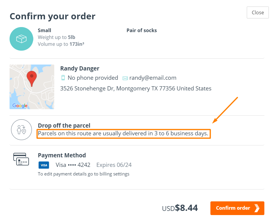 How long will the parcel I'm sending take? Sendle Support US